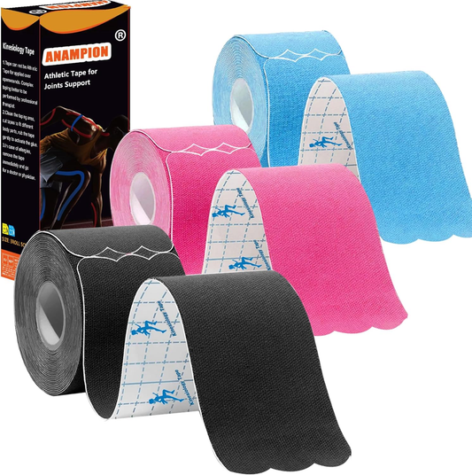 Kinesiology Tape by ANAMPION – Pro Precut Sports Support (60 Strips)