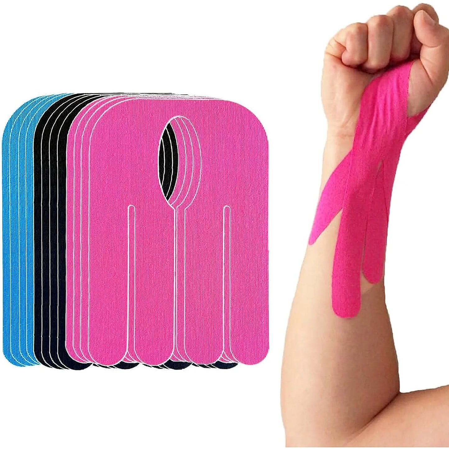 Kinesiology tape strips wrist application instructions step by step